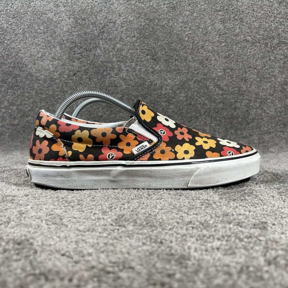 Vans Classic Slip-On Women’s Sz 11.5 Men’s Sz 10 Floral Print Skate Shoes Used